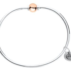 Sterling Silver and 14KT Rose Gold Single Bead Cape Cod Bracelet